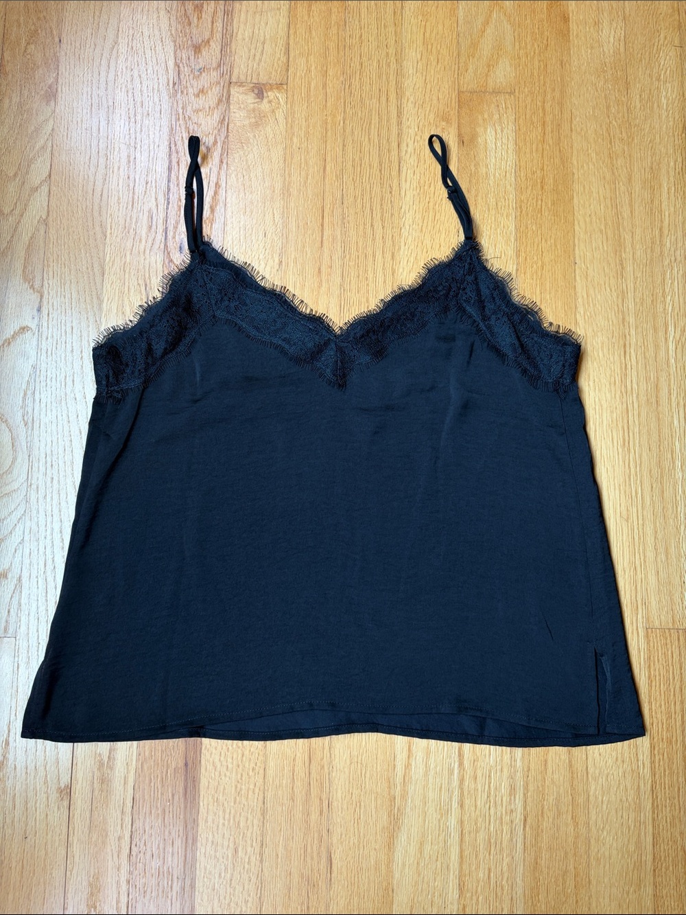 bp NWOT Black Lace-Trim Camisole Top